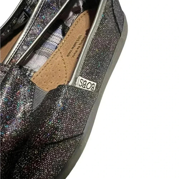 BOBS Shoes Womens black Sparkle Slip On Comfort Foam Casual Flats Slip US 6.5 - Picture 5 of 7